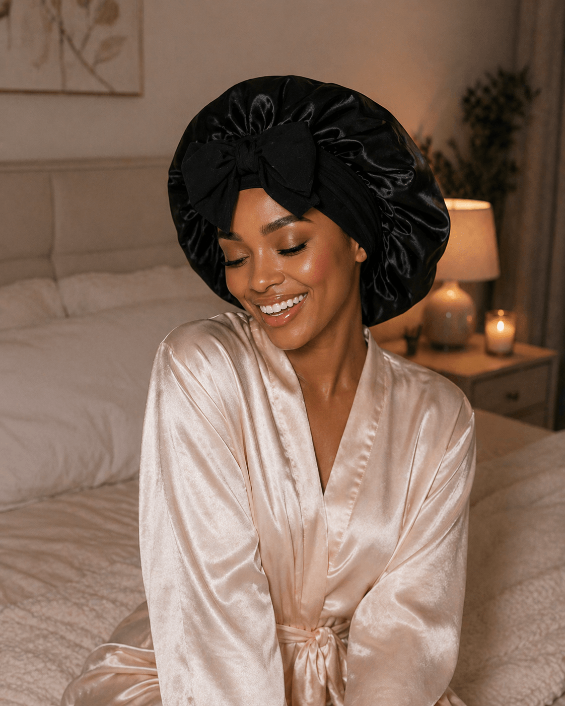 Selfi Care™ Sleeping Bonnet Hair Wrap Satin Cap