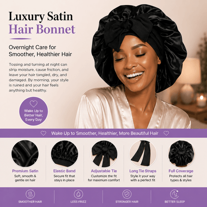 Selfi Care™ Sleeping Bonnet Hair Wrap Satin Cap