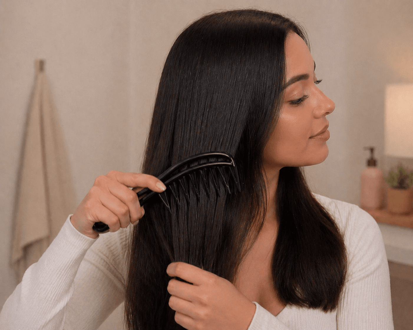 Selfi Care™ Wide Tooth Shark Hair Comb Detangler Curly Hair